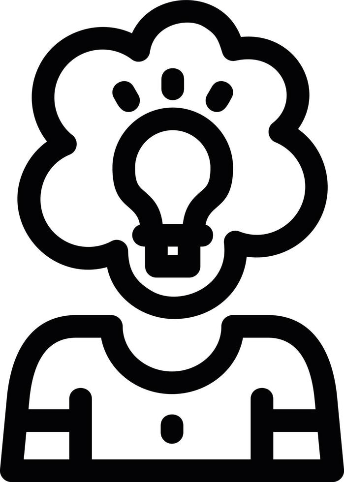 Creative Thinking Line Icon vector