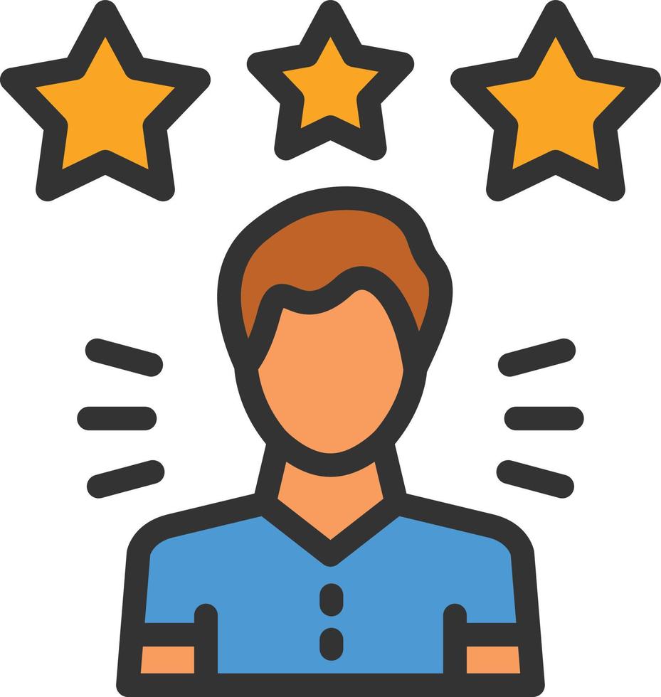 Coustomer Satisfaction Line Filled Icon vector