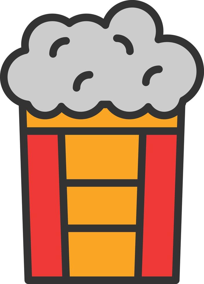 Popcorn Line Filled Icon vector