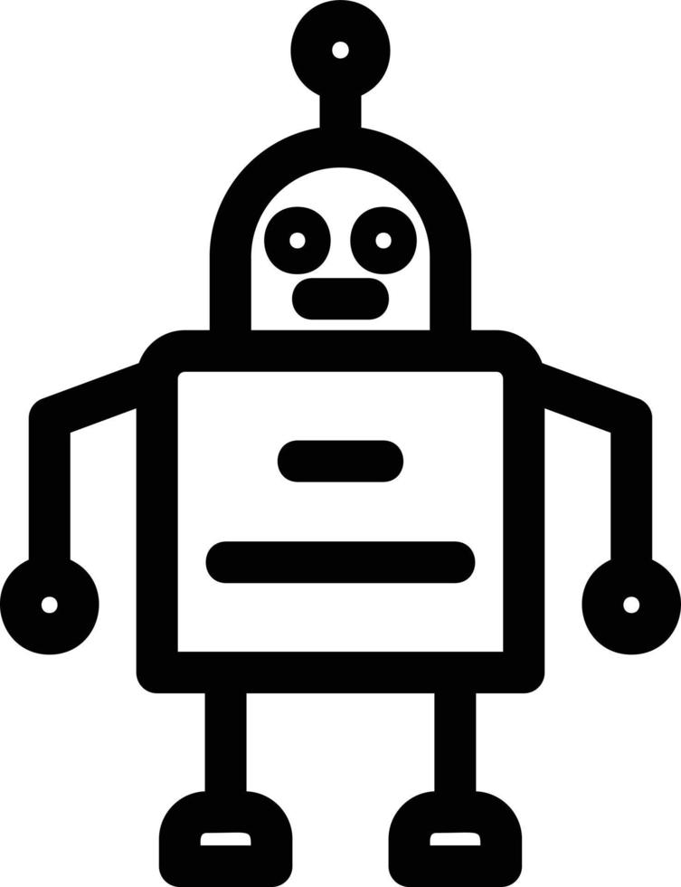 Robot Line Icon vector