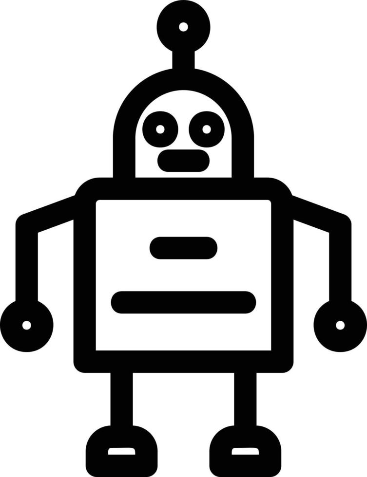 Robot Line Icon vector