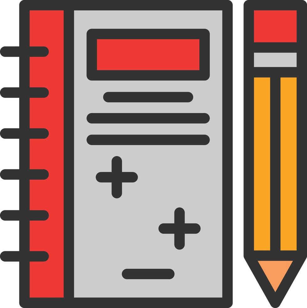 Notebook Line Filled Icon vector