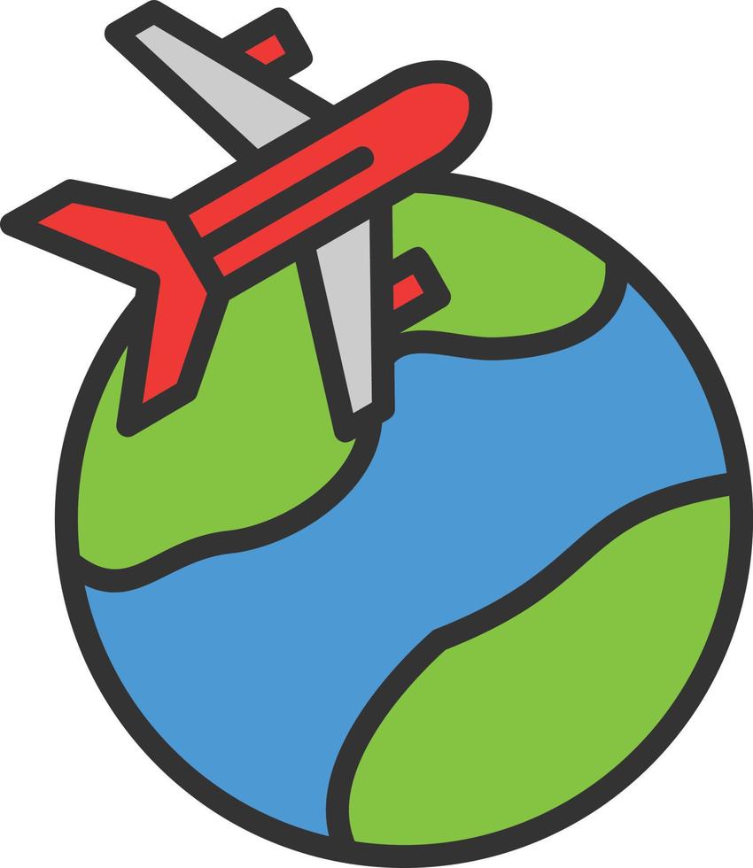 Travel Line Filled Icon vector