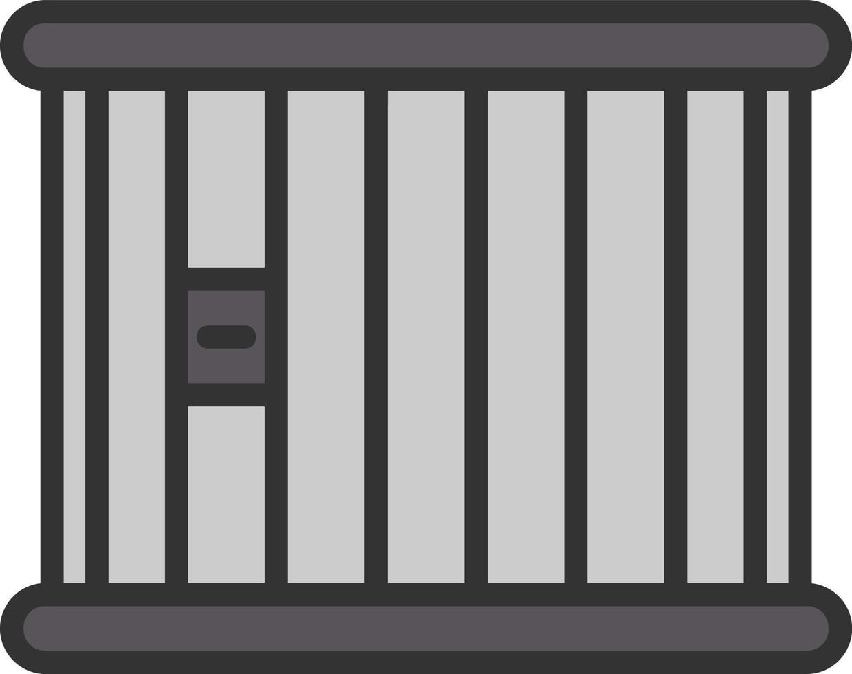 Jail Line Filled Icon vector