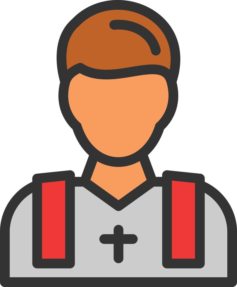 Priest Line Filled Icon vector