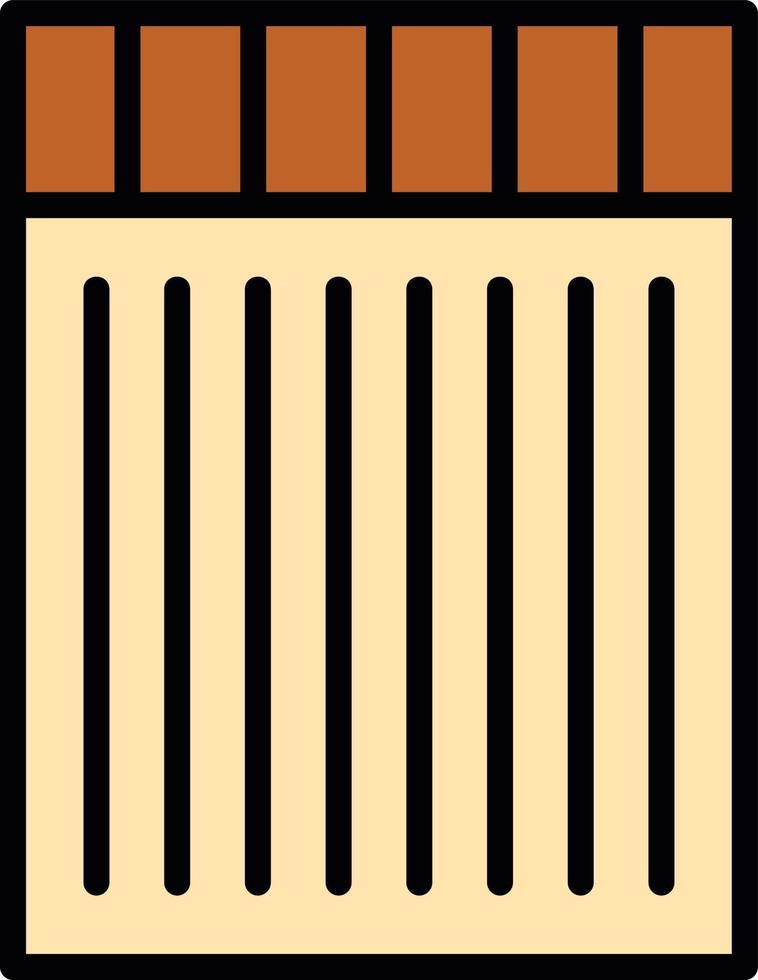 icono lleno de línea de palillo de dientes vector