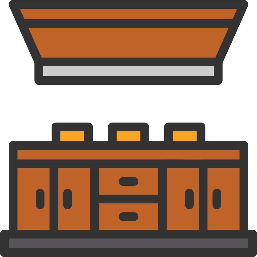 Kitchen Line Filled Icon vector