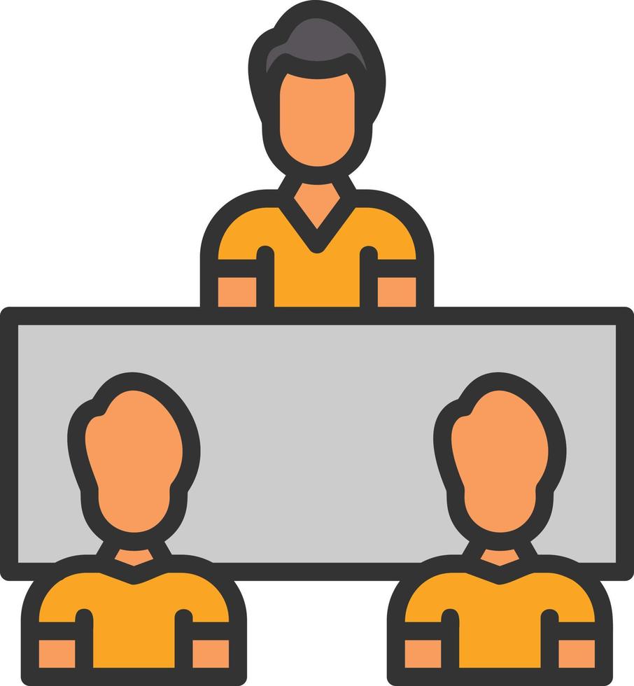 Conference Line Filled Icon vector