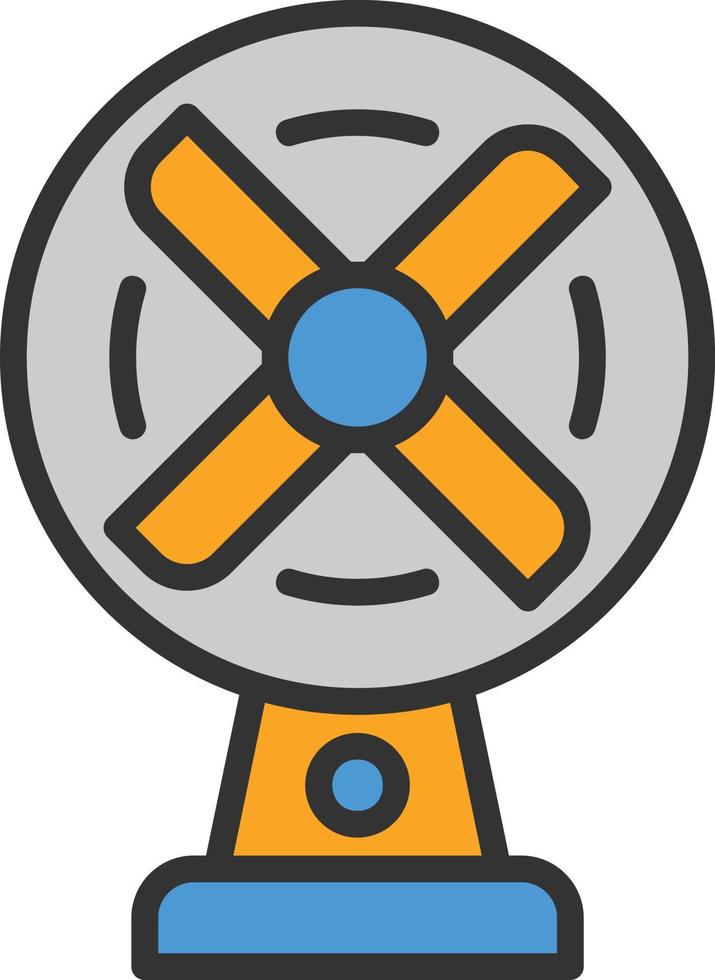 Fan Line Filled Icon vector