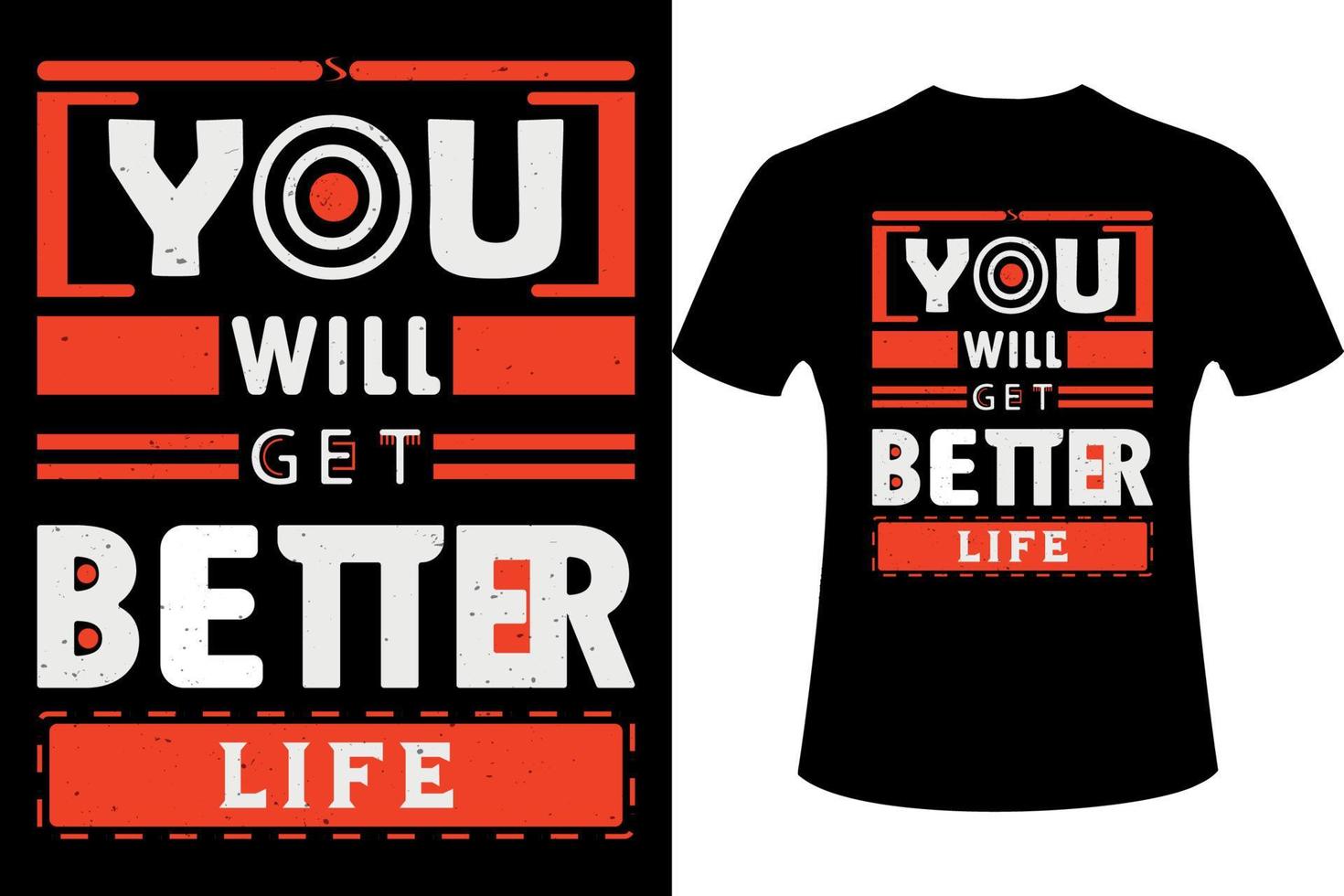 You will get better life typography t-shirt design Blessings lettering suitable design vector