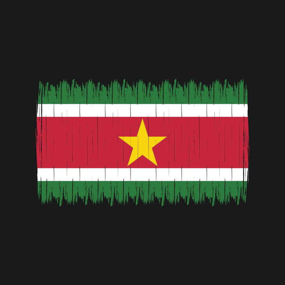 Suriname Flag Brush vector