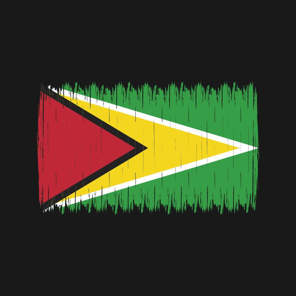 cepillo de bandera de guyana vector