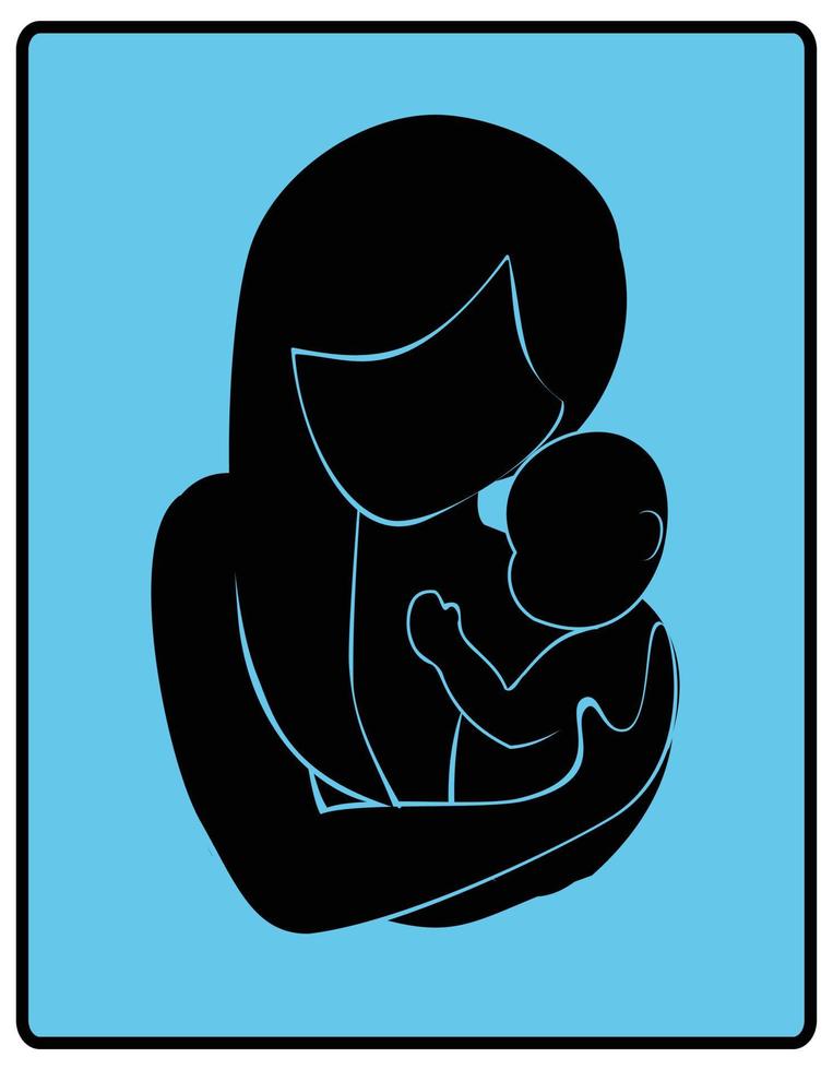Mother Love Baby vector