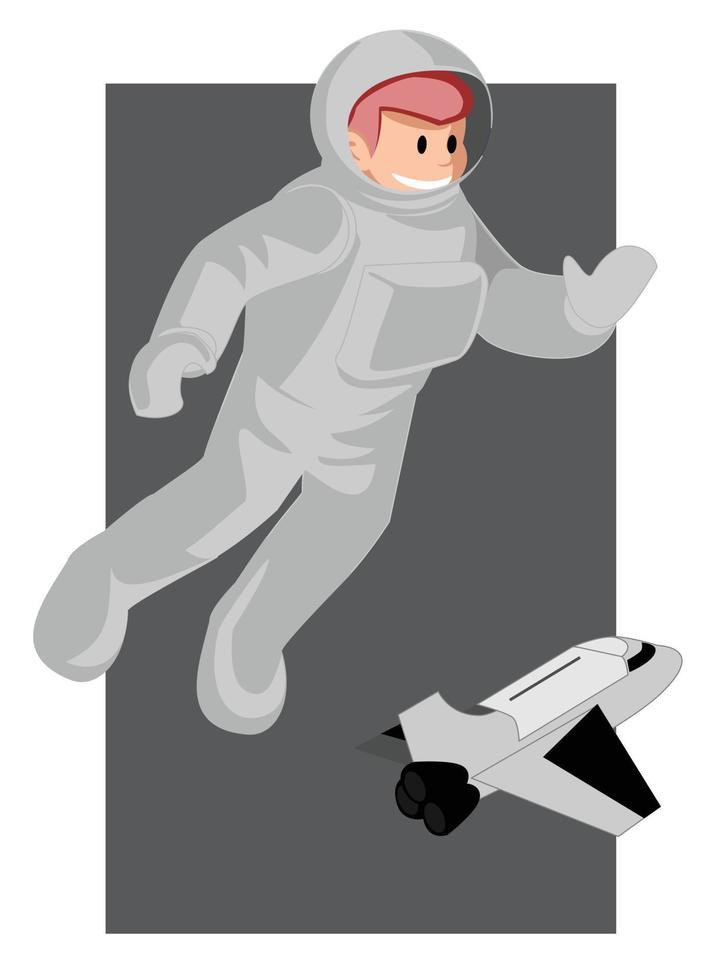 astronauta en el cielo vector