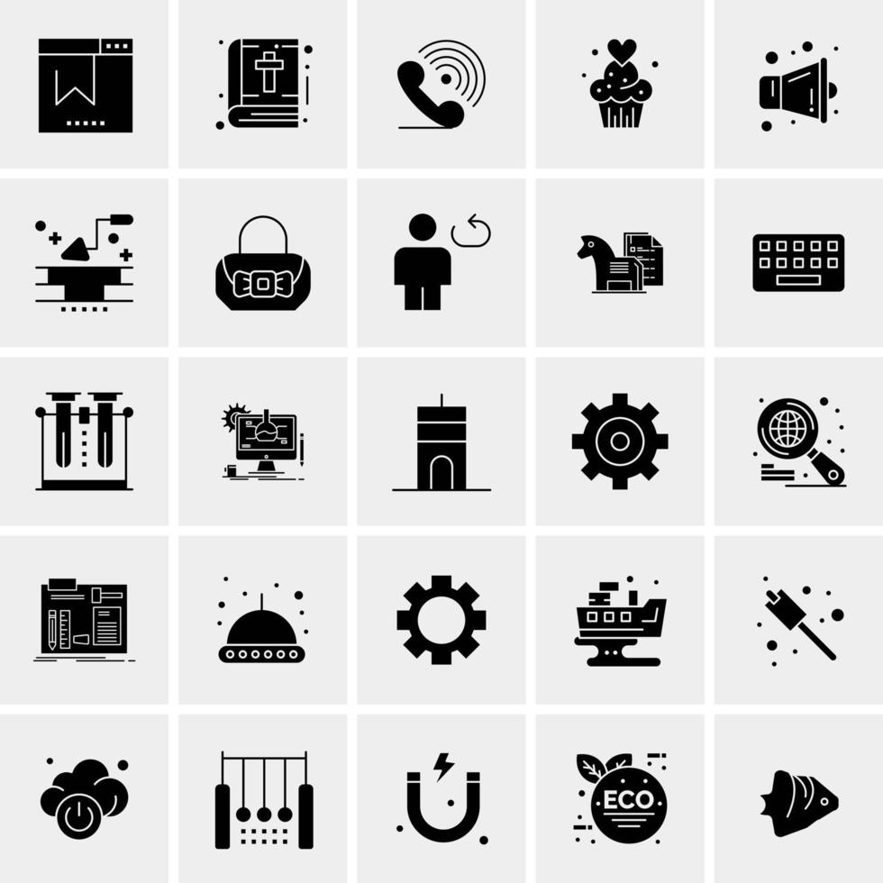 25 iconos de negocios universales vector ilustración de icono creativo para usar en proyectos relacionados con la web y dispositivos móviles