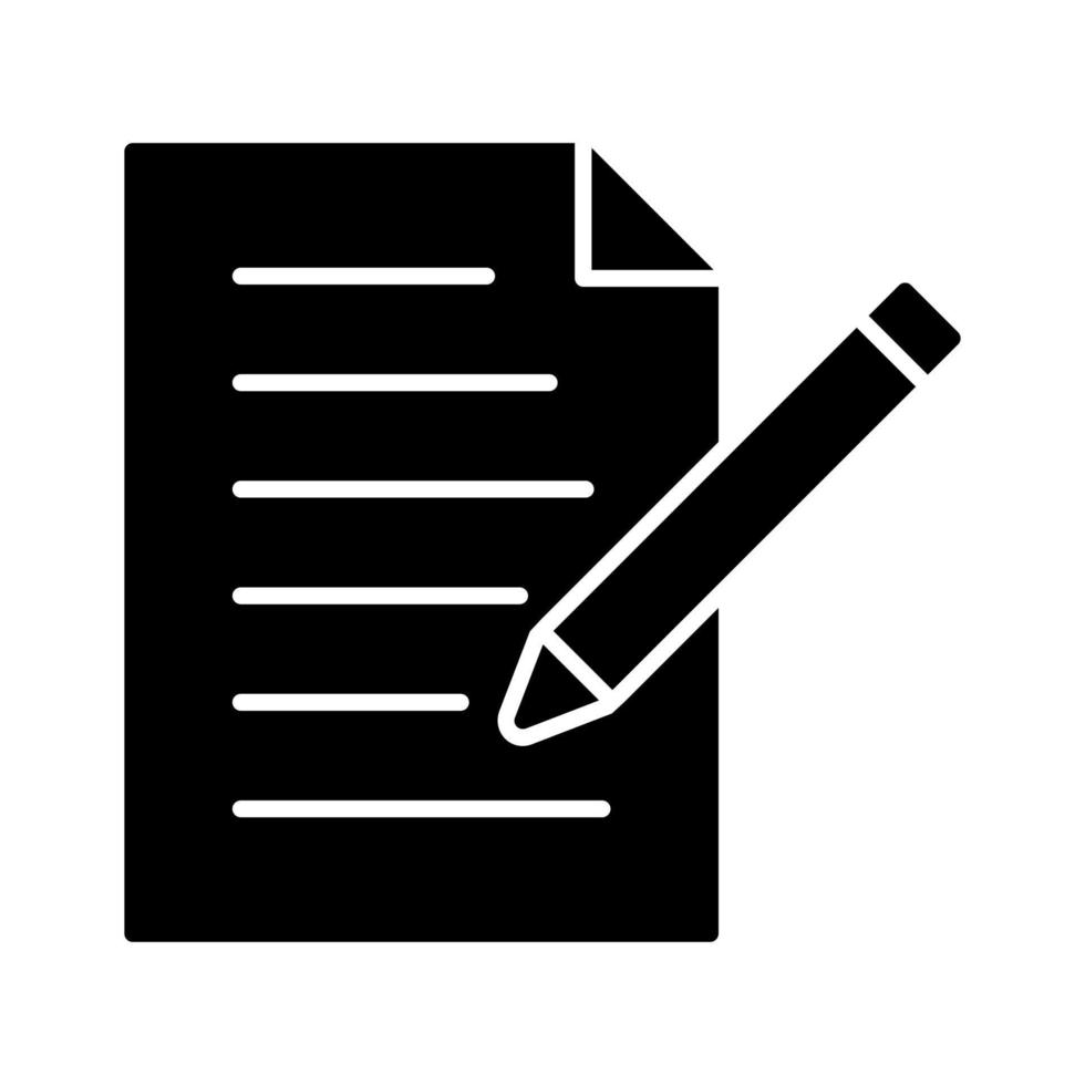icono de vector de documento de edición único