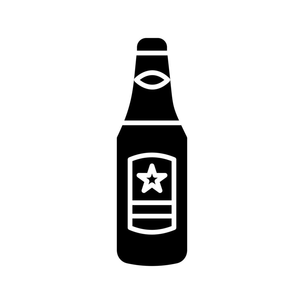 icono de vector de botella de cerveza