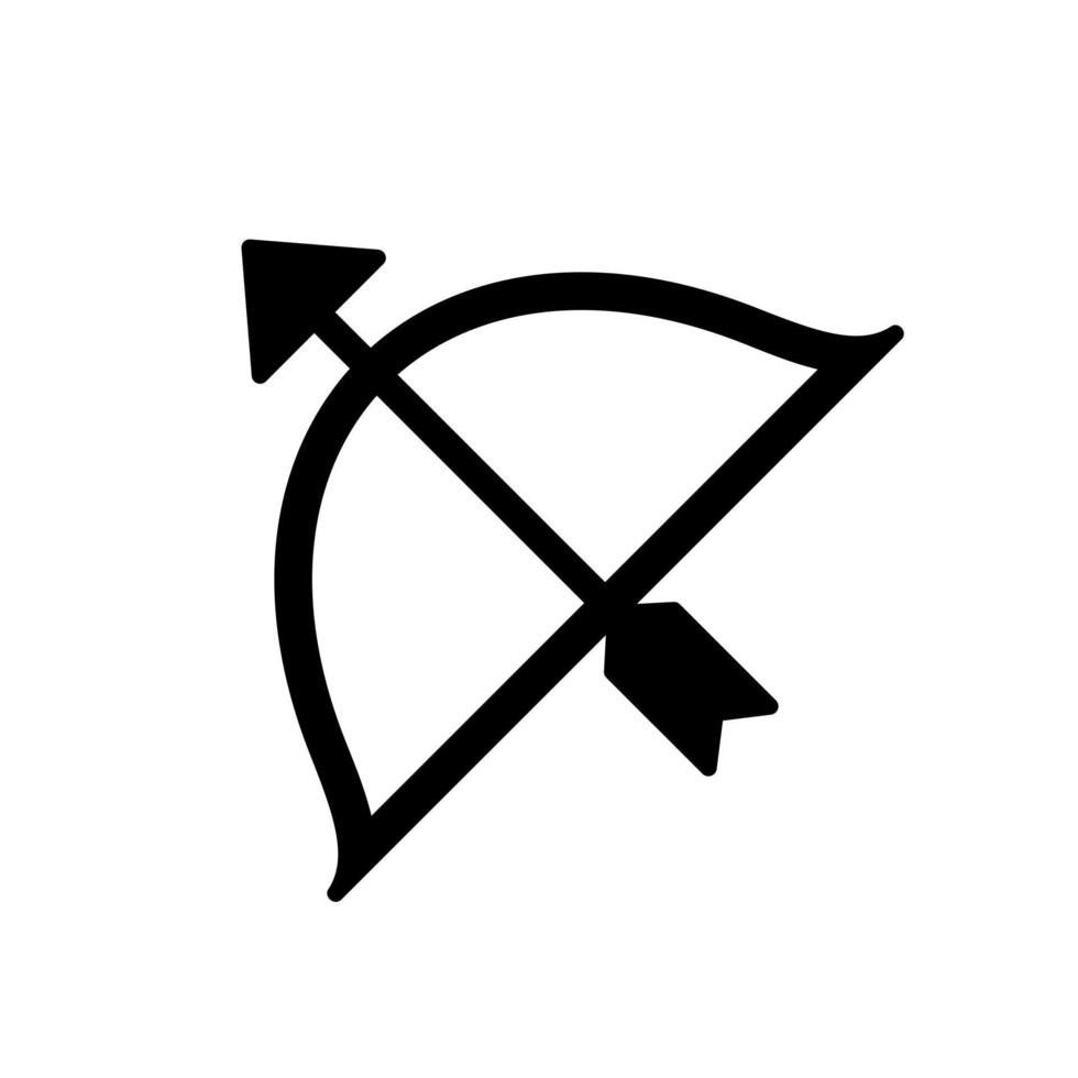 icono de vector de tiro con arco único