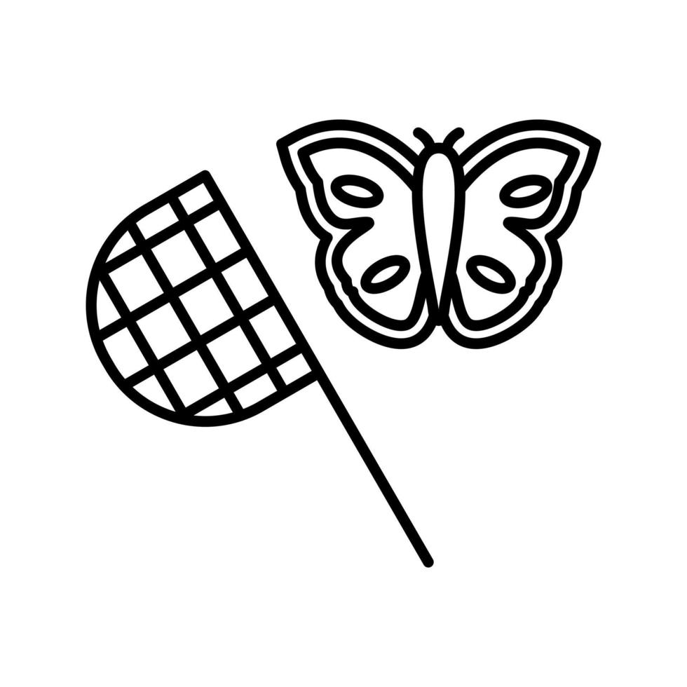 icono de vector de colector de mariposa