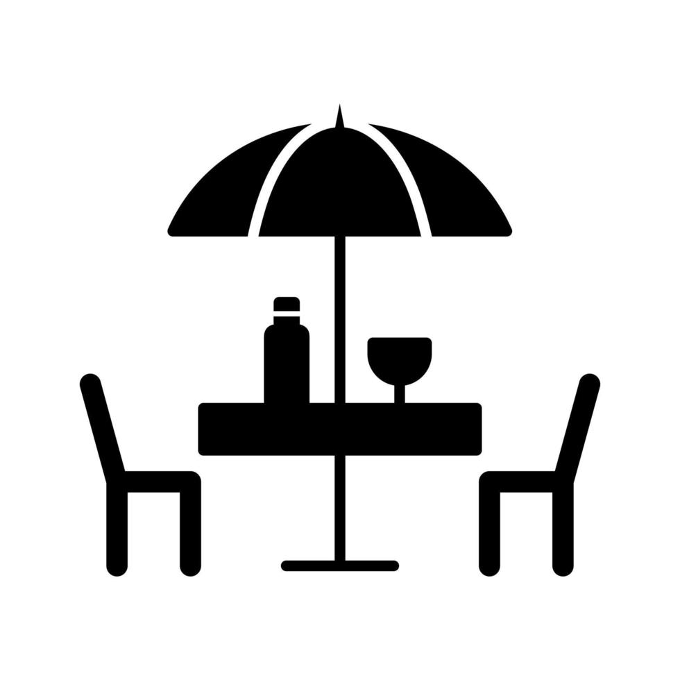 Unique Cafe Table Vector Icon