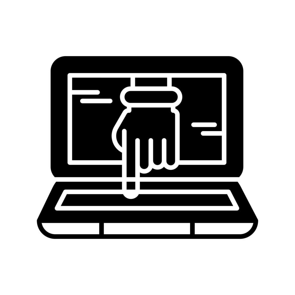 Computer Hacking Vector Icon