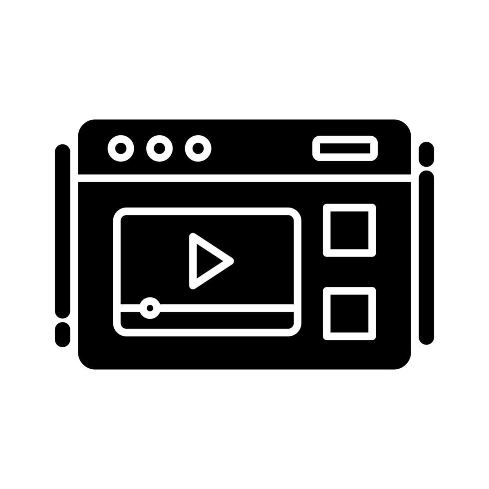 icono de vector de vídeo