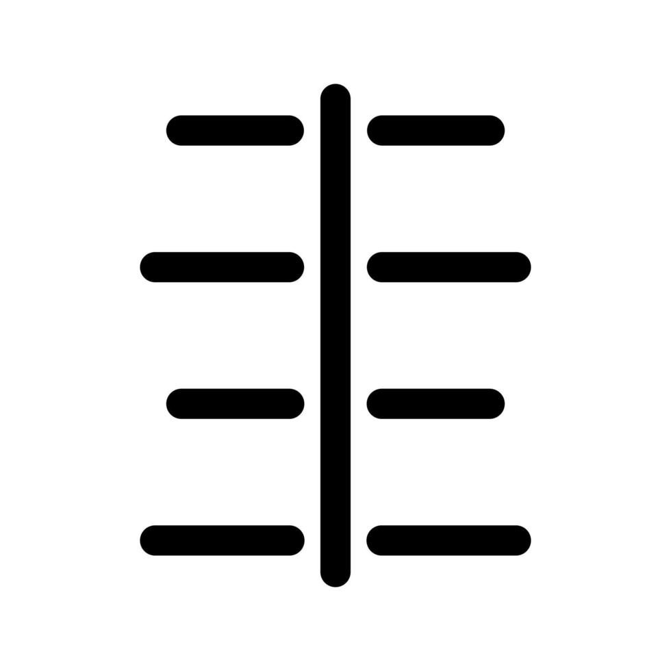 Unique Center Align Vector Icon