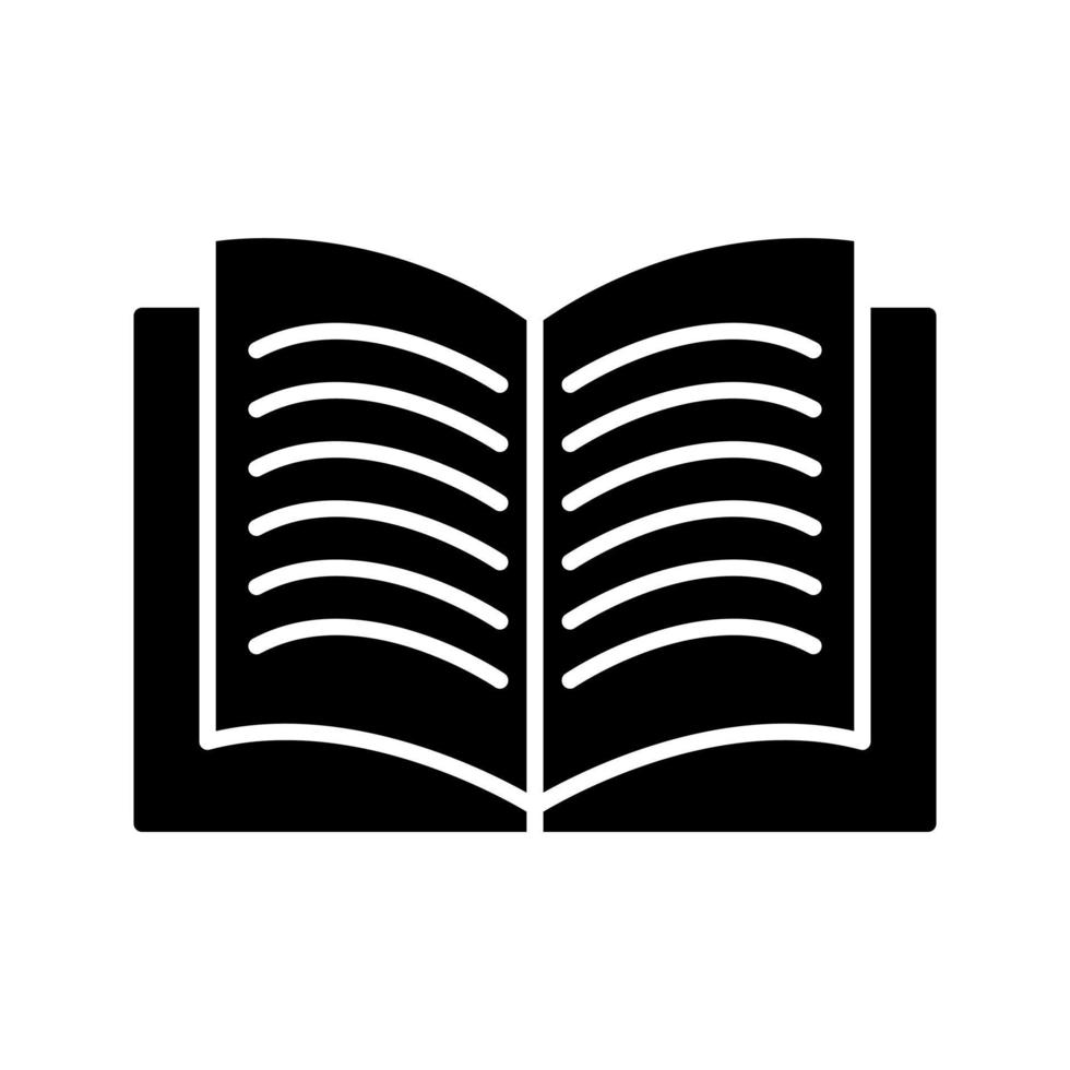 icono de vector de libro de texto único