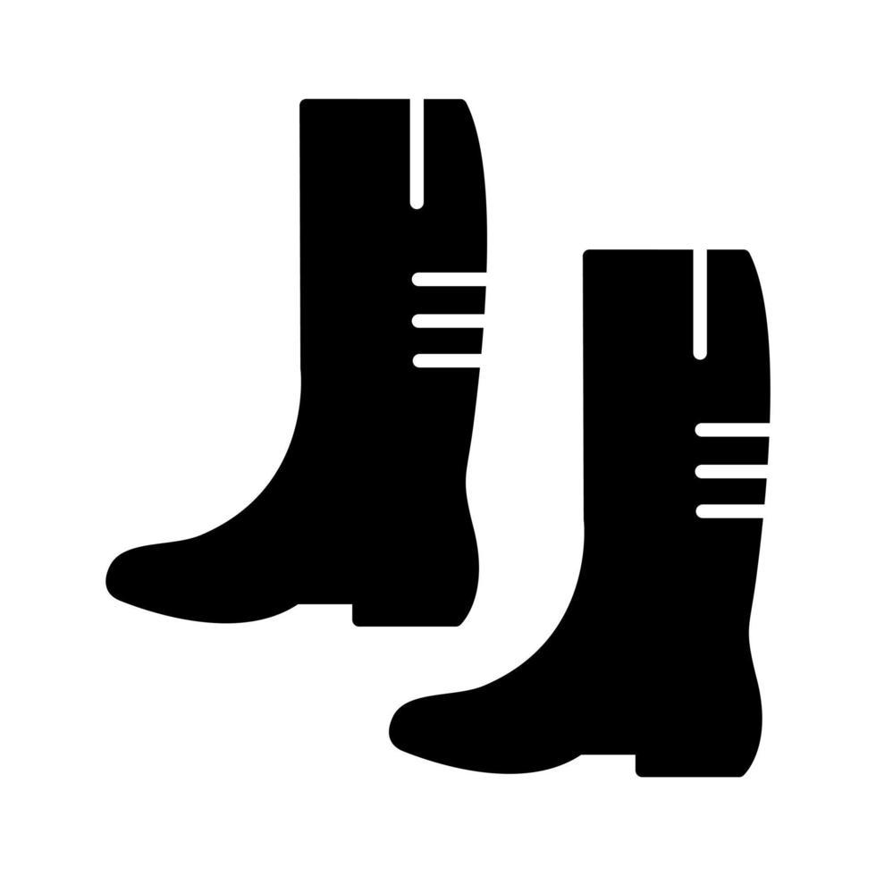 icono de vector de botas de jardinería