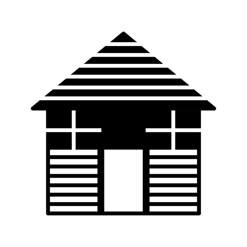 Wood Cabin Vector Icon