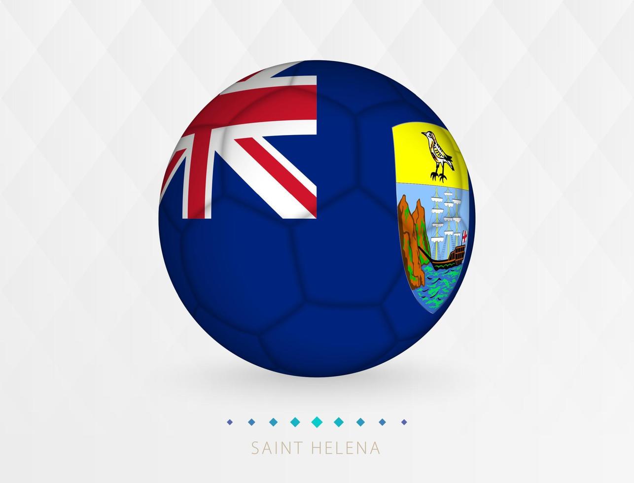 Football ball with Saint Helena flag pattern, soccer ball with flag of Saint Helena national team. vector