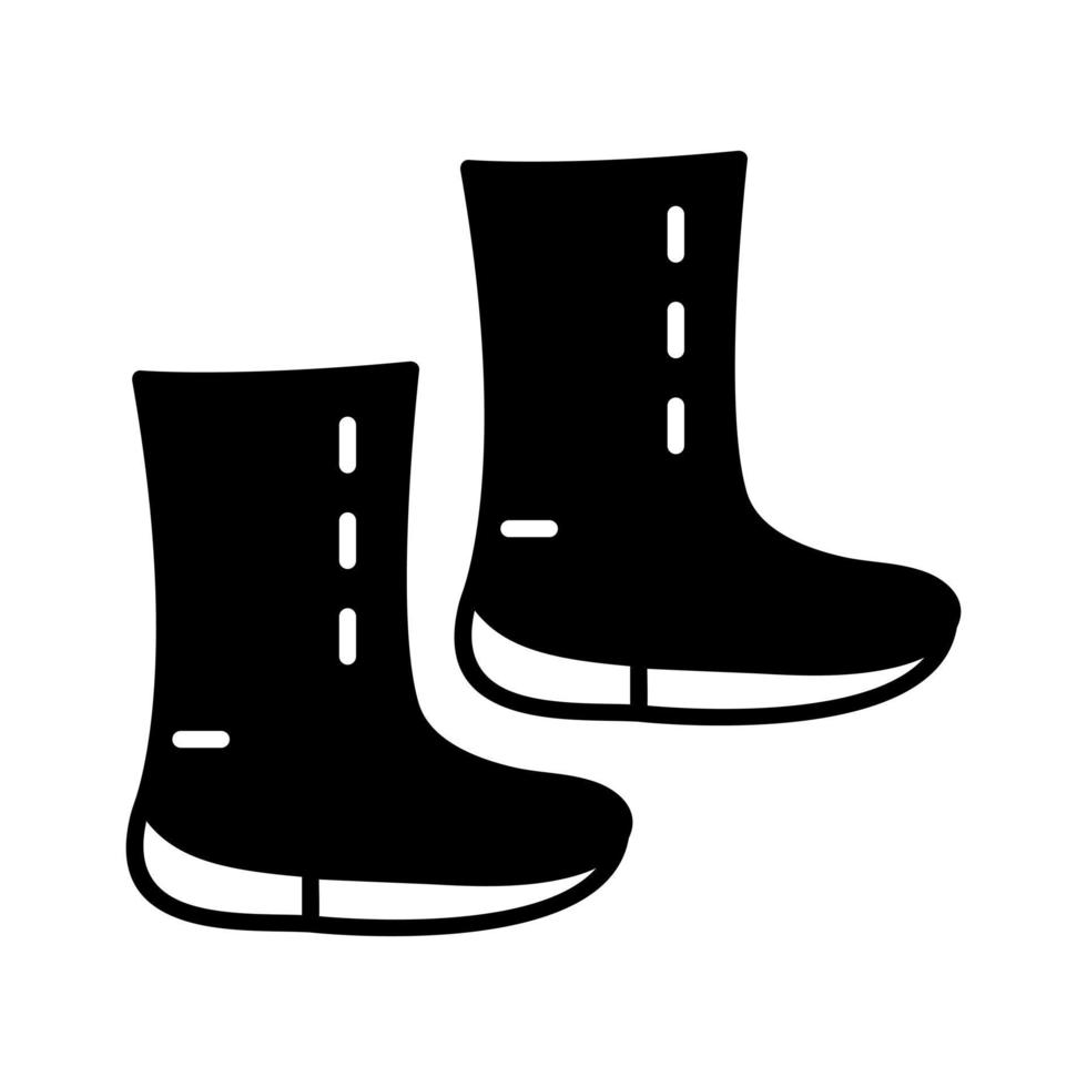 icono de vector de botas únicas