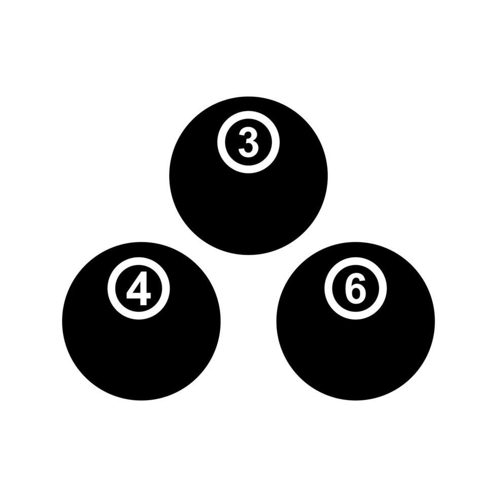 icono de vector de bolas de billar único