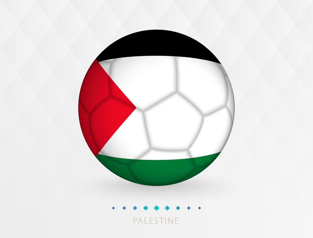 Football ball with Palestine flag pattern, soccer ball with flag of Palestine national team. vector