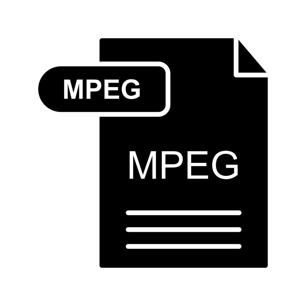 icono de vector de mpeg