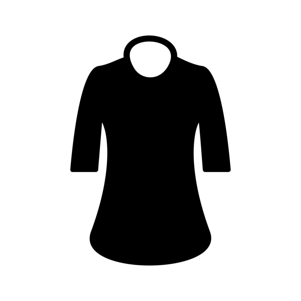 icono de vector de camisa de damas