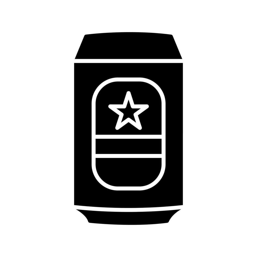 icono de vector de lata de cerveza