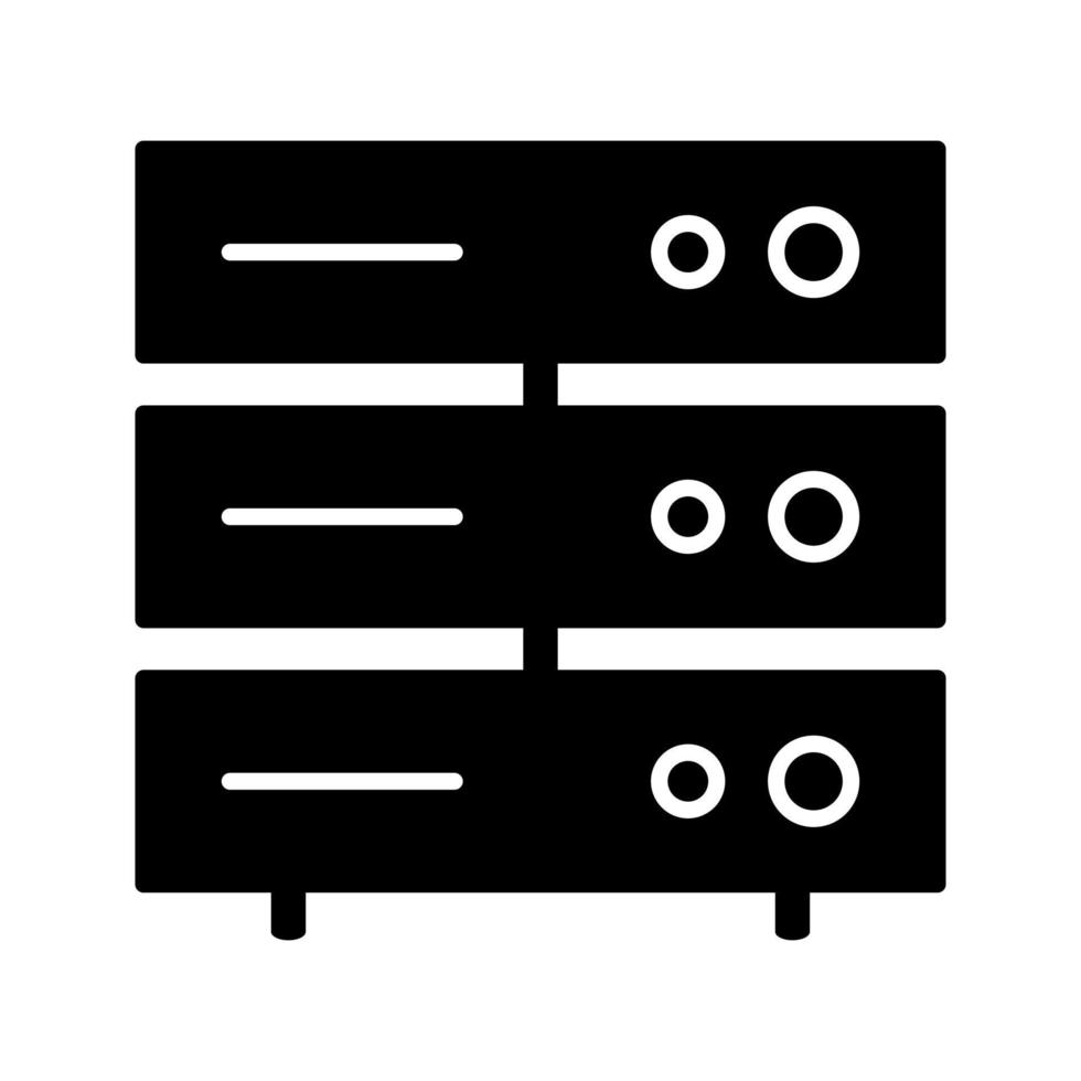 icono de vector de red de servidor único