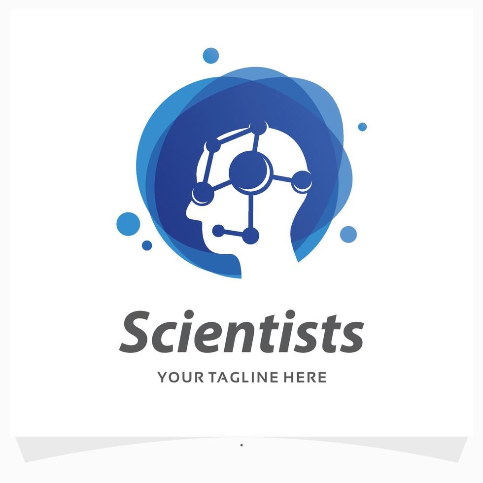 scientists people logo design template vector