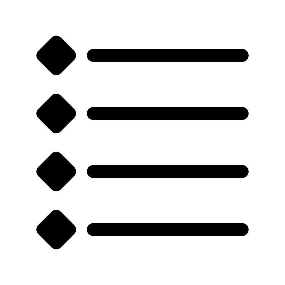 Unique Bulleted list Vector Icon