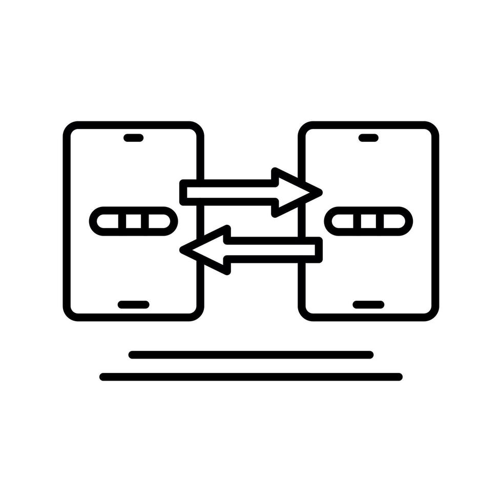 icono de vector de sincronización de datos