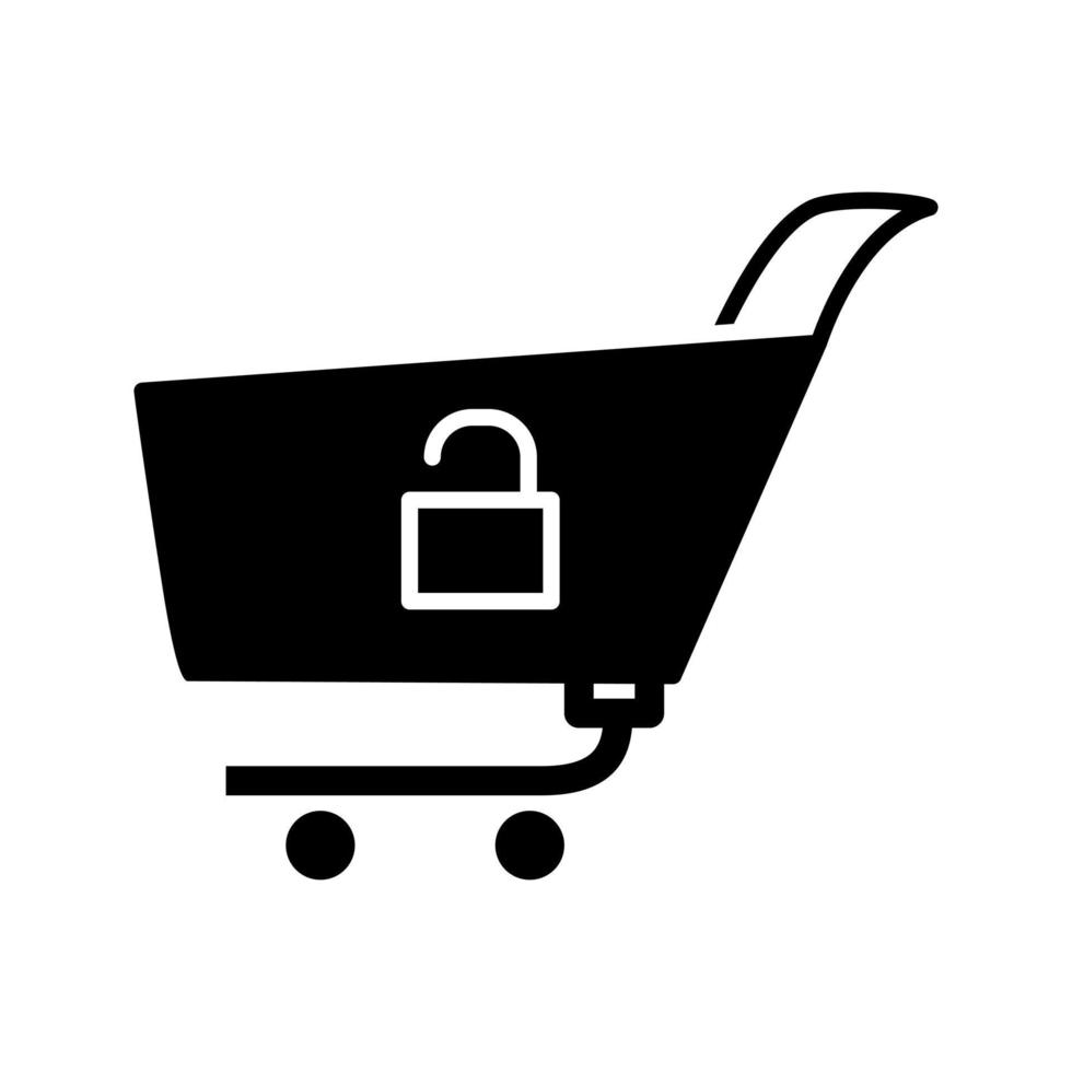 Unique Unlock Cart Vector Icon