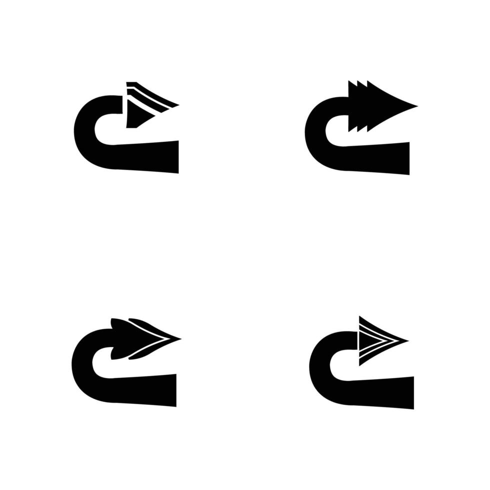 back arrow icon set vector