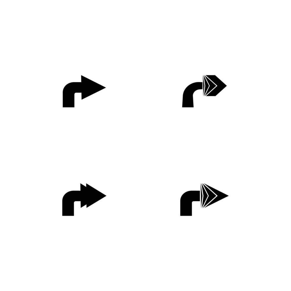 turn arrow icon set vector