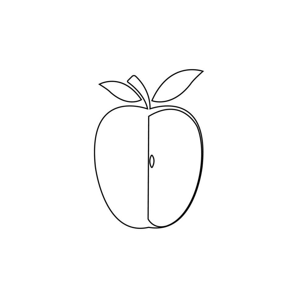 vector de logotipo de manzana saludable