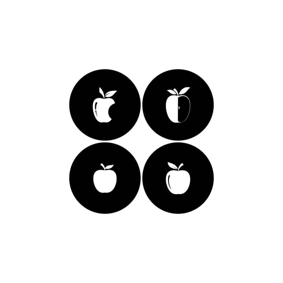 vector de logotipo de manzana saludable