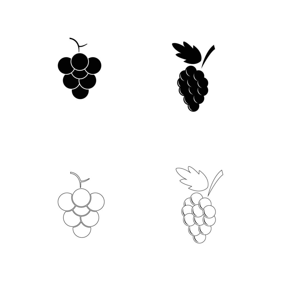 vector de logotipo de uva
