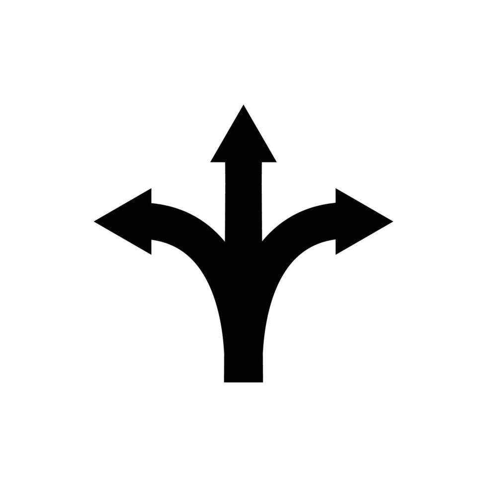 bifurcación en el logotipo de la carretera vector