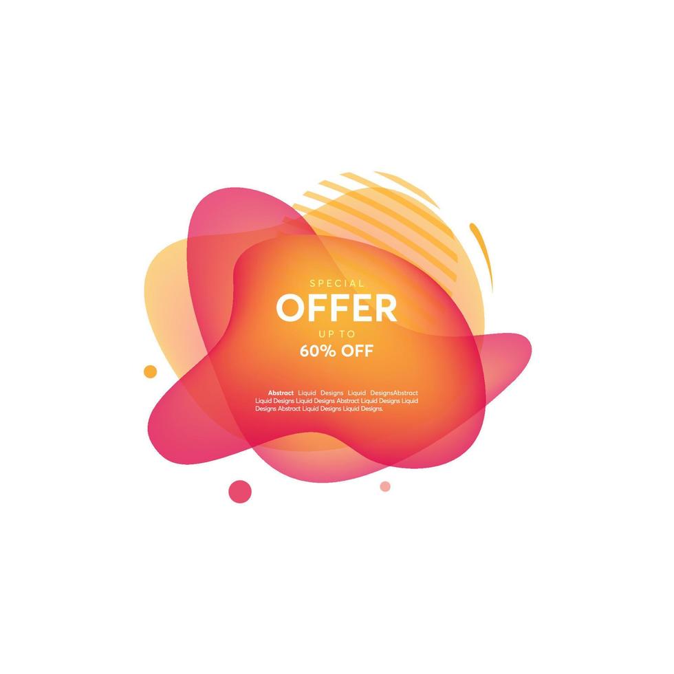 Abstract liquid shape. Fluid design, abstract modern graphic elements. Dynamical colored forms and line. Gradient abstract banners with flowing liquid shapes vector