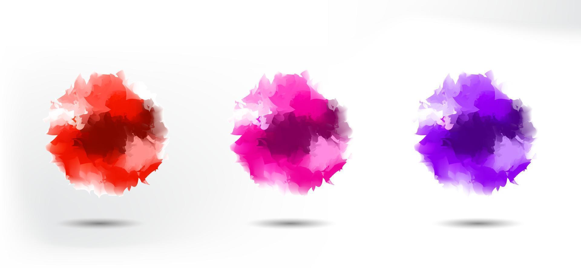Set of watercolor liquid stain. Abstract aqua smudges scribble drop element for design, illustration, wallpaper vector